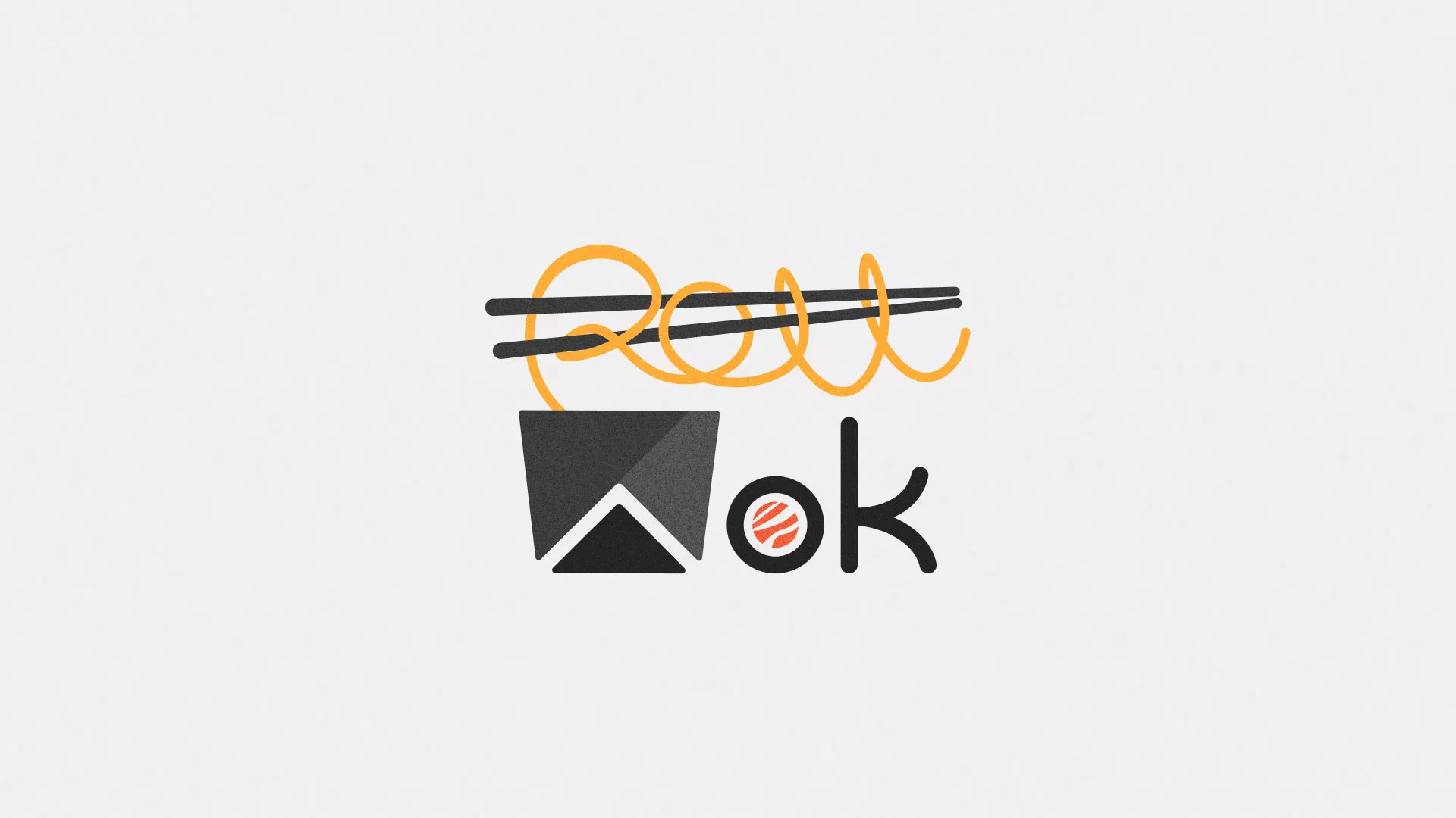 Разработка логотипа суши-бара «Roll Wok Club» в Дятьково